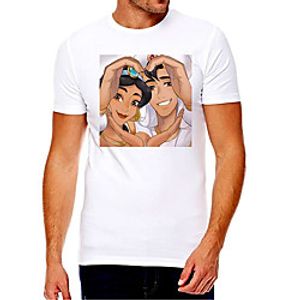Men's Unisex Tee T shirt Hot Stamping Graphic Prints Portrait Plus Size Print Short Sleeve Casual Tops Cotton Basic Fashion Designer Big and Tall White miniinthebox