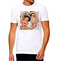 Men's Unisex Tee T shirt Hot Stamping Graphic Prints Portrait Plus Size Print Short Sleeve Casual Tops Cotton Basic Fashion Designer Big and Tall White miniinthebox - thumbnail