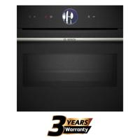Bosch Series 8 | Built-in Compact Oven with Microwave Function | 60 x 45 cm | Black | Digital Control Ring & TFT Touch Display | 4D Hotair | Hot Ai...