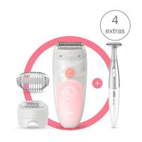 Braun Silk-Epil 5-820 Wet & Dry Epilator with 4 Extras + Bikini Styler