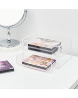 HS Vanity 2 Tiers Acrylic Glasses Display Drawers Clear