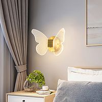 Butterfly Wall Lights Cute Creative LED Modern Flush Mount Wall Lights LED Wall Lights Bedroom Kids Room Copper Wall Light 220-240V 10 W Lightinthebox - thumbnail