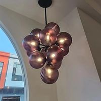 67 cm Dimmable Ceiling Lights Metal Geometrical Painted Finishes Modern 110-240 V Lightinthebox - thumbnail