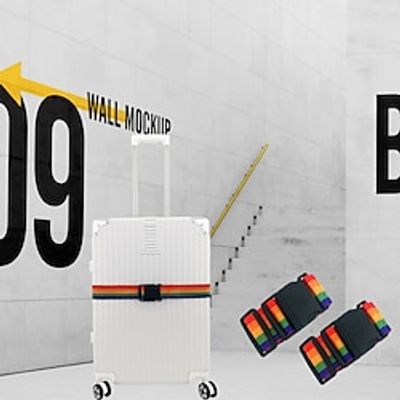 4Pcs Travel Luggage Strap Adjustable Luggage Accessory Multi-function Polyester Orange Travel Accessory Lightinthebox