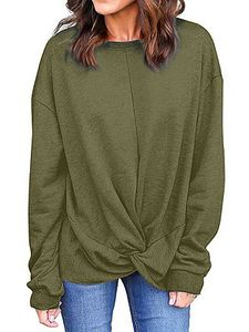 Round Neck Plain Long Sleeve T-shirt