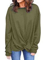 Round Neck Plain Long Sleeve T-shirt - thumbnail