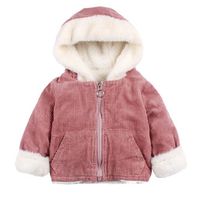 Girls Warm Thick Jackets With Fleece Hat