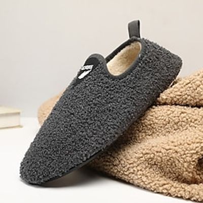 Men's Women Loafers  Slip-Ons Winter Shoes Fleece lined Classic Casual Home Daily Corduroy Warm Loafer Black Red Dark Blue Fall Winter miniinthebox