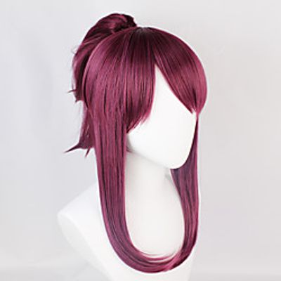 league of legends kda girl group lol akali explosive upturned ponytail cos anime wig Lightinthebox