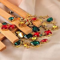 130pcs Assorted Shapes Glass Christmas Color Rhinestones Diy Clothing Accessories Lightinthebox - thumbnail