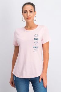 Womens Everywear Graphic Print Tee  Blush