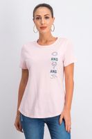 Womens Everywear Graphic Print Tee  Blush - thumbnail