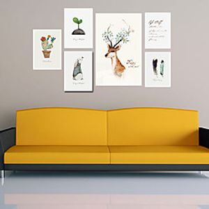 Wall Art Canvas Prints Painting Artwork Picture Illustration Plant Flower Animal Home Decoration Décor Rolled Canvas No Frame Unframed Unstretched Lightinthebox