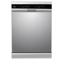 Midea Smart Freestanding Dishwasher, 14 Place Settings, 9 Programs Child Lock, Ion Dishfresh Silver - WQP14-W7633DSS