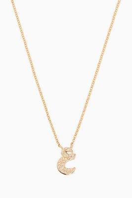 Ein Letter Diamond Necklace in 18kt Yellow Gold