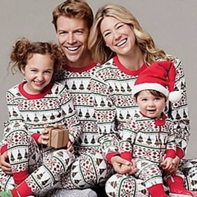 Family Christmas Pajamas Graphic Home Print Red Long Sleeve Mommy And Me Outfits Active Matching Outfits Lightinthebox Family Christmas Pajamas Graphic Home Print Red Long Sleeve Mommy And Me Outfits Active Matching Outfits Lightinthebox