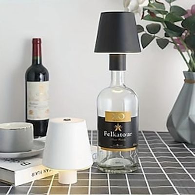 LED rechargeable table lamp wine bottle USB modern simple touch dining bar KTV night light bar table lamp atmosphere light Lightinthebox