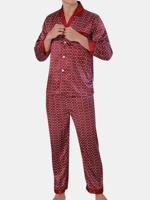 Mens Faux Silk Sleepwear