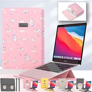 Laptop Sleeves 11.6 12 14 inch Compatible with Macbook Air Pro, HP, Dell, Lenovo, Asus, Acer, Chromebook Notebook Carrying Case Cover Waterpoof Shock Proof With Stand PU Leather Graphic for Travel Lightinthebox