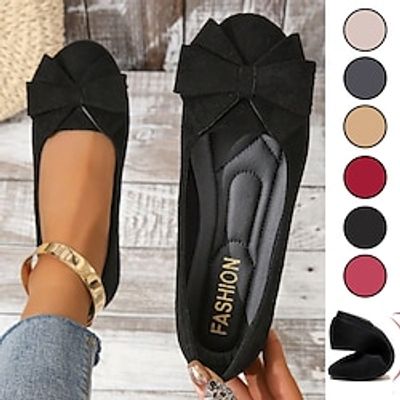 Women's Flats Plus Size Soft Shoes Comfort Shoes Daily Flat Heel Classic Comfort Minimalism Faux Suede Almond Black Pink Lightinthebox Women's Flats Plus Size Soft Shoes Comfort Shoes Daily Flat Heel Classic Comfort Minimalism Faux Suede Almond Black Pink Lightinthebox