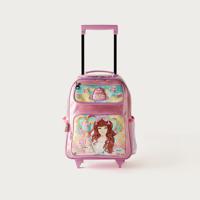 Minmie 14-inch Cake Maker Printed Trolley Backpack