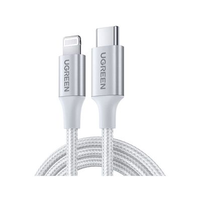 UGREEN USB-C to Lightning MFI Cable Case with Nylon Braided 3A PD Fast Charging 1m
