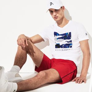 Men's Lacoste SPORT x Novak Djokovic Camouflage Croc Logo T-shirt Men's Lacoste SPORT x Novak Djokovic Camouflage Croc Logo T-shirt