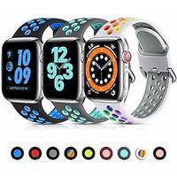 3 PCS Smart Watch Band Compatible with Apple iWatch Series 8 7 6 5 4 3 2 1 SE Sport Band for iWatch Smartwatch Strap Wristband Soft Silicone Waterproof Adjustable Elastic Lightinthebox - thumbnail