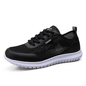 Men's Trainers Athletic Shoes Sporty Daily Outdoor Running Shoes Mesh Breathable Black  White Black Light Grey Spring Summer Lightinthebox