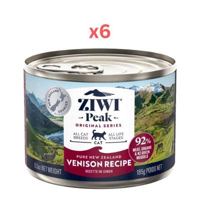 Ziwi Peak Venison Recipe Wet Cat Food 185G (Pack Of 6)