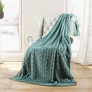 Sherpa Fleece Throw Blankets Jacquard Super Soft Flannel Cozy Blankets, Washable Lightweight Fuzzy Blanket for Couch Sofa Bed Office, Warm Plush Blankets for All Season Lightinthebox