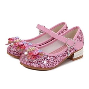 Frozen Fairytale Princess Elsa Shoes Girls' Movie Cosplay Sequins Halloween Black White Silver Shoes Halloween Carnival Masquerade Polyester Plastics World Book Day Costumes miniinthebox