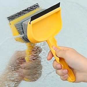 2 In 1 Multifunctional Cleaning Brush, Car Window Scraper Wiper, Professional All-Purpose Window Squeegee For Glass Car Windshield, Shower Door miniinthebox