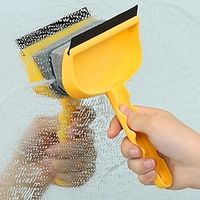 2 In 1 Multifunctional Cleaning Brush, Car Window Scraper Wiper, Professional All-Purpose Window Squeegee For Glass Car Windshield, Shower Door miniinthebox - thumbnail