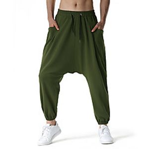 Men's Fashion Streetwear Active Jogger Bloomers Elastic Drawstring Design Pants Sports Outdoor Casual Solid Color Breathable Soft Mid Waist ArmyGreen Black Navy Blue S M L XL XXL miniinthebox
