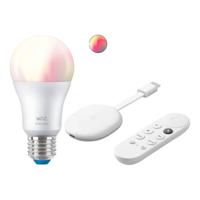 Wiz Wifi Color Bulb + Google Chromecast With Google TV 4K - Snow (Bundle)