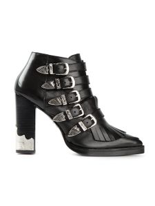 Toga Pulla fringed ankle boots - Black