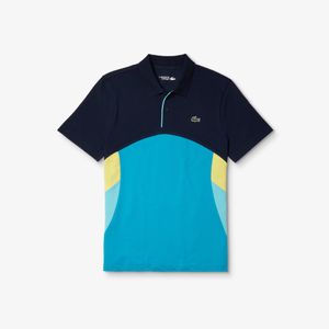 Men's Lacoste SPORT Ultra-Light Colourblock Cotton Tennis Polo Shirt