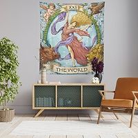 Colored Tarot Card Print Tapestry 1 Piece Lightinthebox - thumbnail