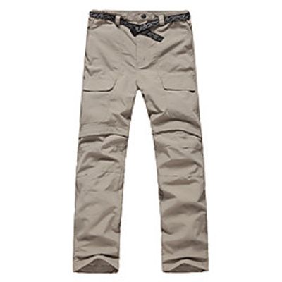 Men's Hiking Pants Trousers Hunting Pants Tactical Cargo Pants Removable Breathability Quick Dry Breathable Fall Spring Summer Solid Colored Nylon for Army Green Dark Gray Khaki XS S M L XL Lightinthebox