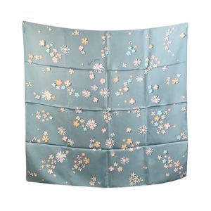 Light Blue Silk Scarf Flower Power 2008 Leigh Cooke