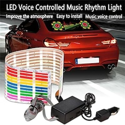 Starfire Car Rear Window Voice-Activated Music Rhythm Light Modified Car Interior Decorative Light Induction Car LED Atmosphere Light Lightinthebox