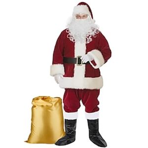 Santa Claus Santa Suits Santa Beard Santa Hat Men's Christmas New Year Christmas Eve Adults' Party  Evening Polyester miniinthebox
