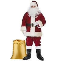 Santa Claus Santa Suits Santa Beard Santa Hat Men's Christmas New Year Christmas Eve Adults' Party  Evening Polyester miniinthebox - thumbnail