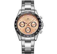 Kenneth Scott Men's Multi Function Rose Gold Dial Watch - K22142-SBSK