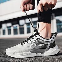 Men's Women's Sneakers Running Shoes Cushioning Breathable Light Soft Running Jogging Road Running Tulle Summer Spring Fall Black Blue Orange Lightinthebox - thumbnail