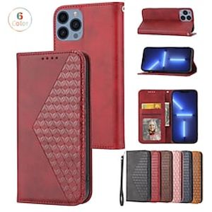 Phone Case For Apple Wallet Card iPhone 14 Pro Max Plus 13 12 11 Mini X XR XS 8 7 Wallet Flip Full Body Protective Solid Colored TPU PU Leather miniinthebox