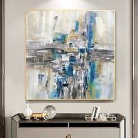 Handmade Oil Painting Canvas Wall Art Decoration Modern Abstract Art for Home Decor Rolled Frameless Unstretched Painting Lightinthebox - thumbnail
