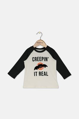Baby Boys Colorblocked Raglan Graphic-Print T-Shirt Ivory Cloud Baby Boys Colorblocked Raglan Graphic-Print T-Shirt Ivory Cloud