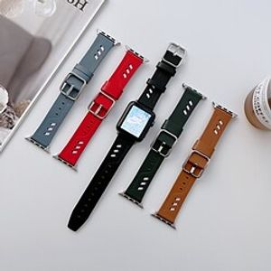 1pc Smart Watch Band Compatible with Apple iWatch 384041mm 424445mm Nylon Genuine Leather Adjustable Classic Clasp Stainless Steel Buckle Leather Loop for iWatch Smartwatch Strap Wristband for Lightinthebox